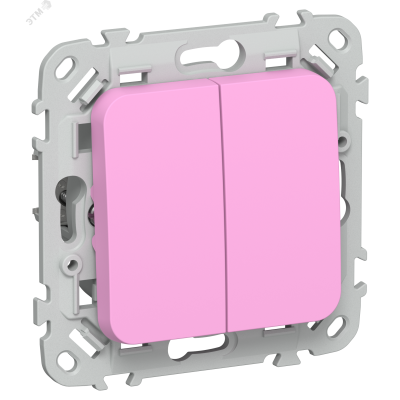 FLITE Выключатель 2-клавишный 10А ВС12-1-0-ФлПр пурпурный IEK