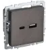 BRITE Розетка USB A+C 18Вт РЮ11-1-БрТБ темная бронза