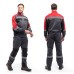 Костюм ФОРМУЛА с СОП летний куртка ткань, полукомбинезон, темно-серый с красной и черной отделкой 60-62 120-124,182-188