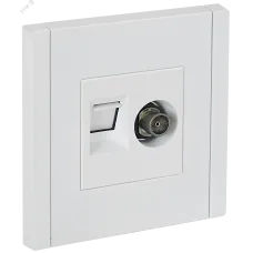 FORTE&PIANO Розетка двойная TV+RJ45 кат.5E FP236 белый IEK