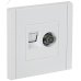 FORTE&PIANO Розетка двойная TV+RJ45 кат.6 FP237 белый IEK