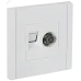 FORTE&PIANO Розетка двойная TV+RJ45 кат.6 FP237 белый IEK