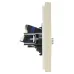 FORTE&PIANO Розетка двойная TV+RJ45 кат.6 FP437 ваниль IEK