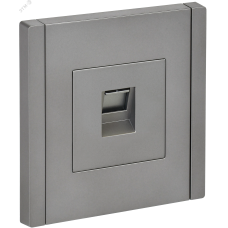 FORTE&PIANO Розетка компьютерная RJ45 кат.6 FP531 сталь IEK