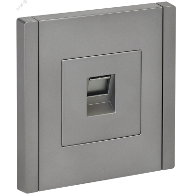FORTE&PIANO Розетка компьютерная RJ45 кат.6 FP531 сталь IEK