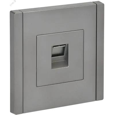 FORTE&PIANO Розетка компьютерная RJ45 кат.6 FP531 сталь IEK