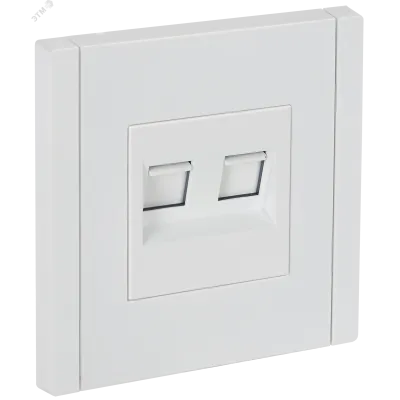 FORTE&PIANO Розетка компьютерная двойная RJ45 кат.5E FP233 белый IEK