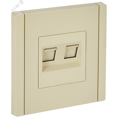 FORTE&PIANO Розетка двойная RJ11+RJ45 кат.5E FP435 ваниль IEK