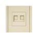 FORTE&PIANO Розетка двойная RJ11+RJ45 кат.5E FP435 ваниль IEK