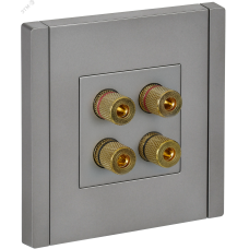 FORTE&PIANO Аудиорозетка 4-местная FP539 сталь IEK