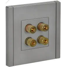 FORTE&PIANO Аудиорозетка 4-местная FP539 сталь IEK
