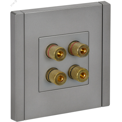 FORTE&PIANO Аудиорозетка 4-местная FP539 сталь IEK