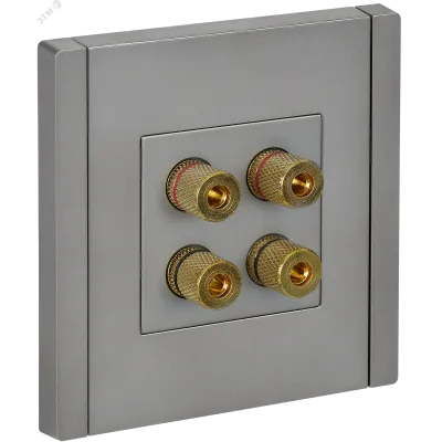 FORTE&PIANO Аудиорозетка 4-местная FP539 сталь IEK