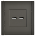 FORTE&PIANO Розетка USB A+A 3,1А FP349 серый IEK
