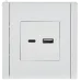 FORTE&PIANO Розетка USB A+C 18Вт FP251 белый IEK