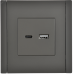 FORTE&PIANO Розетка USB A+C 18Вт FP351 серый IEK