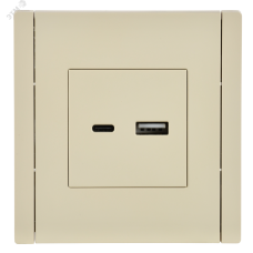 FORTE&PIANO Розетка USB A+C 18Вт FP451 ваниль IEK