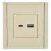 FORTE&PIANO Розетка USB A+C 18Вт FP451 ваниль IEK
