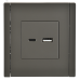 FORTE&PIANO Розетка USB A+C 3,1А FP350 серый IEK