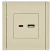 FORTE&PIANO Розетка USB A+C 3,1А FP450 ваниль IEK