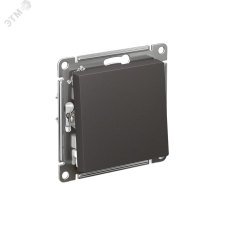 ATLASDESIGN 1-клавишный ВЫКЛЮЧАТЕЛЬ, сх.1, 10АХ, механизм, БАЗАЛЬТ