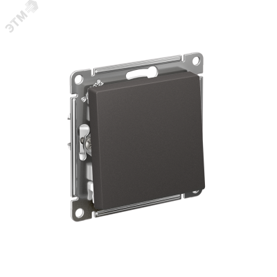 ATLASDESIGN 1-клавишный ВЫКЛЮЧАТЕЛЬ, сх.1, 10АХ, механизм, БАЗАЛЬТ