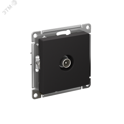 Розетка ATLASDESIGN TV оконечная 1DB механизм карбон