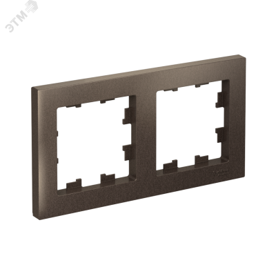 Рамка двухпостовая ATLASDESIGN универсальная мокко