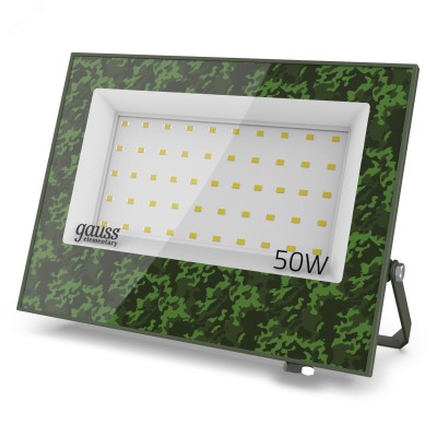 Прожектор светодиодный Gauss Elementary 50W 4500lm IP65 6500К ХАКИ 1/40