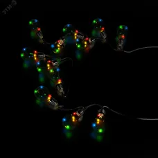 Гирлянда садовая на солнечной батарее 10 LED ламп Большие Шары, мультицвет Gauss Solar, 1/12