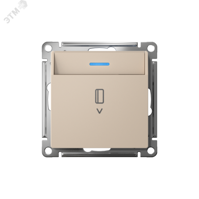 ATLASDESIGN ВЫКЛЮЧАТЕЛЬ карточный с подсветкой, 10А, без задержки отключения, механизм, ПЕСОЧНЫЙ