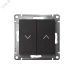 ATLASDESIGN 2-клавишный выключатель для жалюзи, 2х сх.4, 10А, мех., карбон