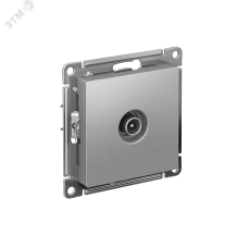 Розетка ATLASDESIGN TV проходная 4DB механизм алюминий