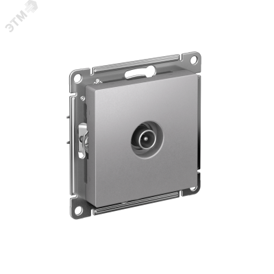 Розетка ATLASDESIGN TV оконечная 1DB механизм алюминий