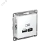 РОЗЕТКА USB ATLASDESIGN A+С, 5В/2,4 А, 2х5В/1,2 А, механизм, БЕЛЫЙ