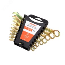 Набор ключей комбинированных (8-11, 13, 14, 17, 19 мм), желтый цинк