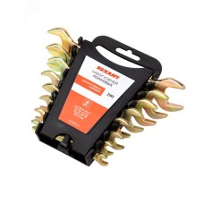 Набор ключей рожковых (6х7-20х22 мм), желтый цинк