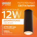 Светильник Gauss Overhead накл цил 12W 900lm 3000K 170-240V IP20 79*200мм черный LED 1/10/30