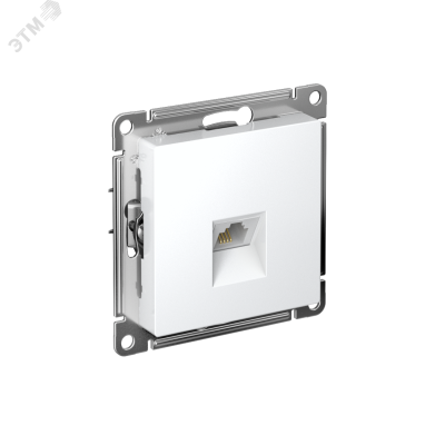 Розетка ATLASDESIGN телефонная RJ11 механизм белый