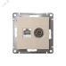 ATLASDESIGN РОЗЕТКА двойная ТВ + компьютерная RJ45, кат. 5Е, ПЕСОЧНЫЙ
