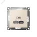 РОЗЕТКА USB ATLASDESIGN A+С, 5В/2,4А, 2х5В/1,2А, механизм, БЕЖЕВЫЙ
