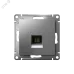 ATLASDESIGN РОЗЕТКА компьютерная RJ45, кат. 6A, механизм, СТАЛЬ