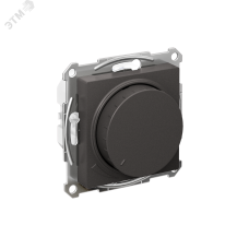 ATLASDESIGN СВЕТОРЕГУЛЯТОР (диммер) повор-нажим, LED, RC, 400Вт, мех., БАЗАЛЬТ