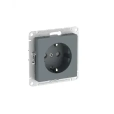 ATLASDESIGN РОЗЕТКА с заземлением со шторками, 16А, быстрозажимные клеммы, ГРИФЕЛЬ