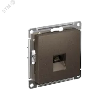 Розетка ATLASDESIGN компьютерная RJ45 механизм мокко