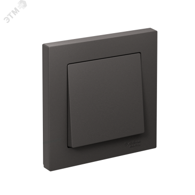 ATLASDESIGN 1-клавишный ВЫКЛЮЧАТЕЛЬ, сх.1, 10АХ, в сборе, БАЗАЛЬТ