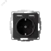 Розетка ATLASDESIGN 16А+USB  A+A, механизм, КАРБОН