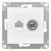 ATLASDESIGN РОЗЕТКА двойная ТВ + компьютерная RJ45, кат. 5Е, ЛОТОС