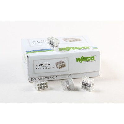 Клемма 8x2.5мм серая/прозрачная