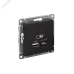 ATLASDESIGN USB РОЗЕТКА A + тип-C 45W высокоскор.заряд. QC, PD, механизм, КАРБОН